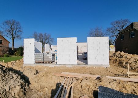 Maurerarbeiten für einen Bungalow